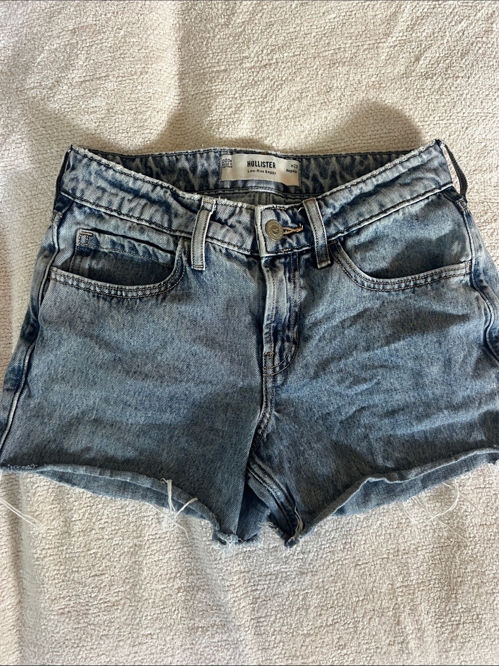 Hollister Light Wash Denim Cutoff Shorts